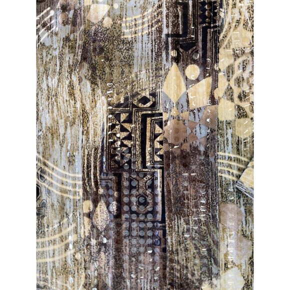 N TOUCH Women's Clear Sequin Zippered Jacket Top Size 14 Multicolor Abstract EUC - Picture 4 of 14